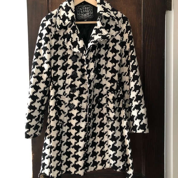last kiss Jackets & Blazers - **SOLD Longline houndstooth jacket